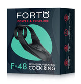 F-48 VIBRATING PERIMEUM C-RING DOUBLE - BLACK