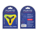 F-59 - TRI COCK & BALL RING - BLACK - FORTO