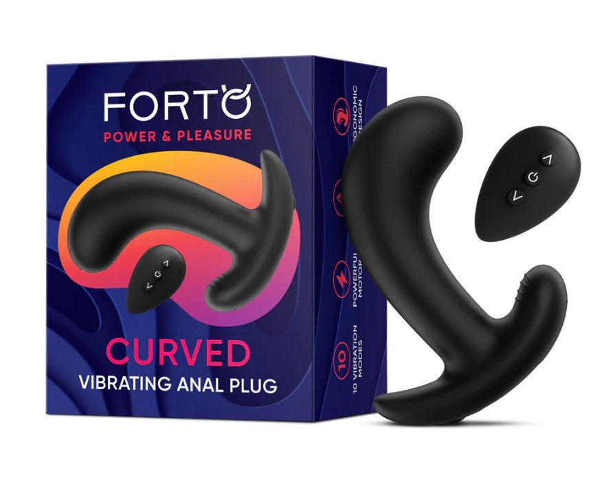 CURVED VIBRATING PLUG - BLACK - FORTO