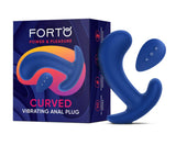 CURVED VIBRATING PLUG - BLUE - FORTO