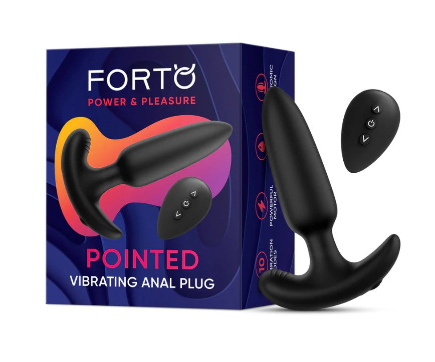 POINTED VIBRATING PLUG - BLACK - FORTO