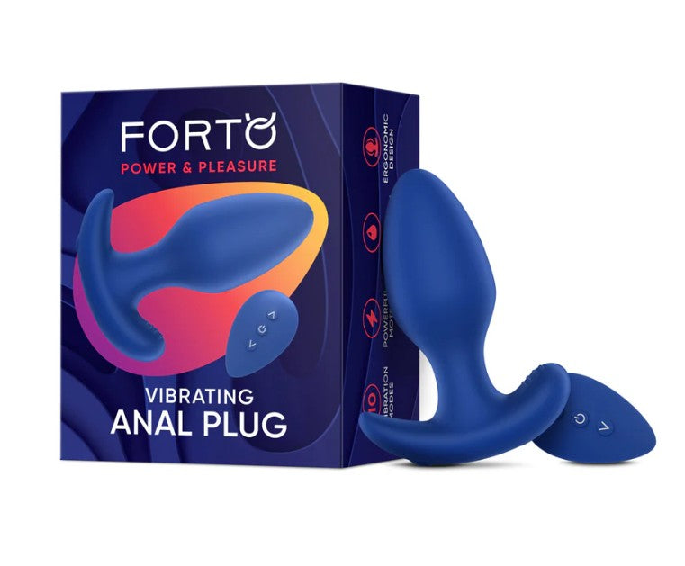 VIBRATING ANAL PLUG - BLUE - FORTO