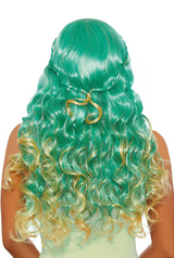 LONG WAVY GREEN/HONEY PERRUQUE