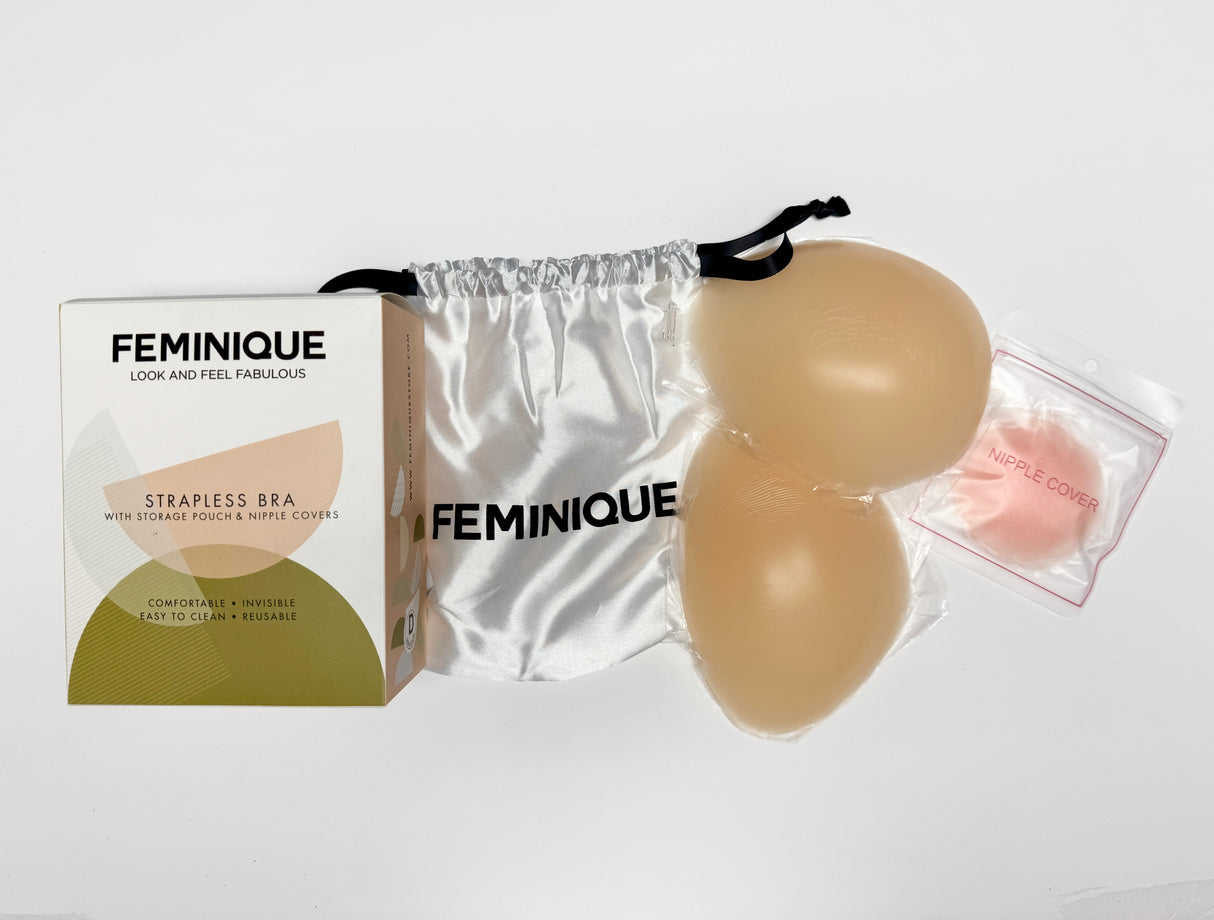 SIZE D - SILICONE BRA SET