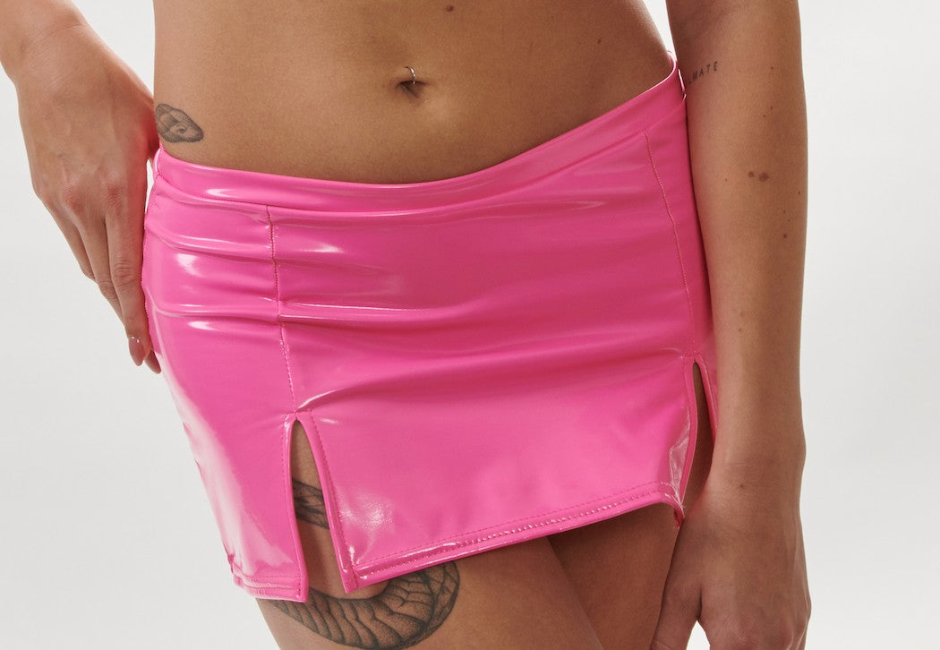 LA PVC - LA BERCEUSE BAS JUPE FENTES ROSE