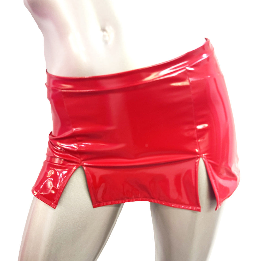 LA PVC - LA BERCEUSE BAS JUPE FENTES ROUGE