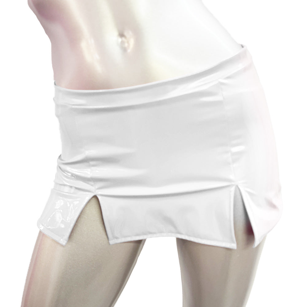 LA PVC - LA BERCEUSE BAS JUPE FENTES BLANC