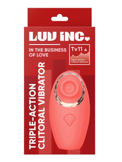 TRIPLE-ACTIONN CLITORAL - CORAL - LUV INC