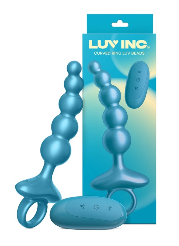 CR23 : CURVED RING LUV BEADS - METALLIC BLUE - LUV INC