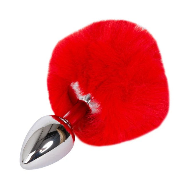 PLUG MOYENNE EN MÉTAL AVEC POMPOM ROUGE - IRIS