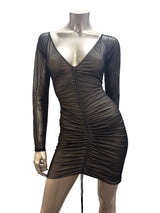 DRESS WITH ONE LONGUE SLEEVE - MAPALÉ