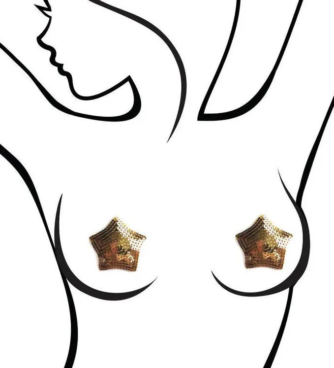SEXY AF NIPPLE COVERS GOLD STARS