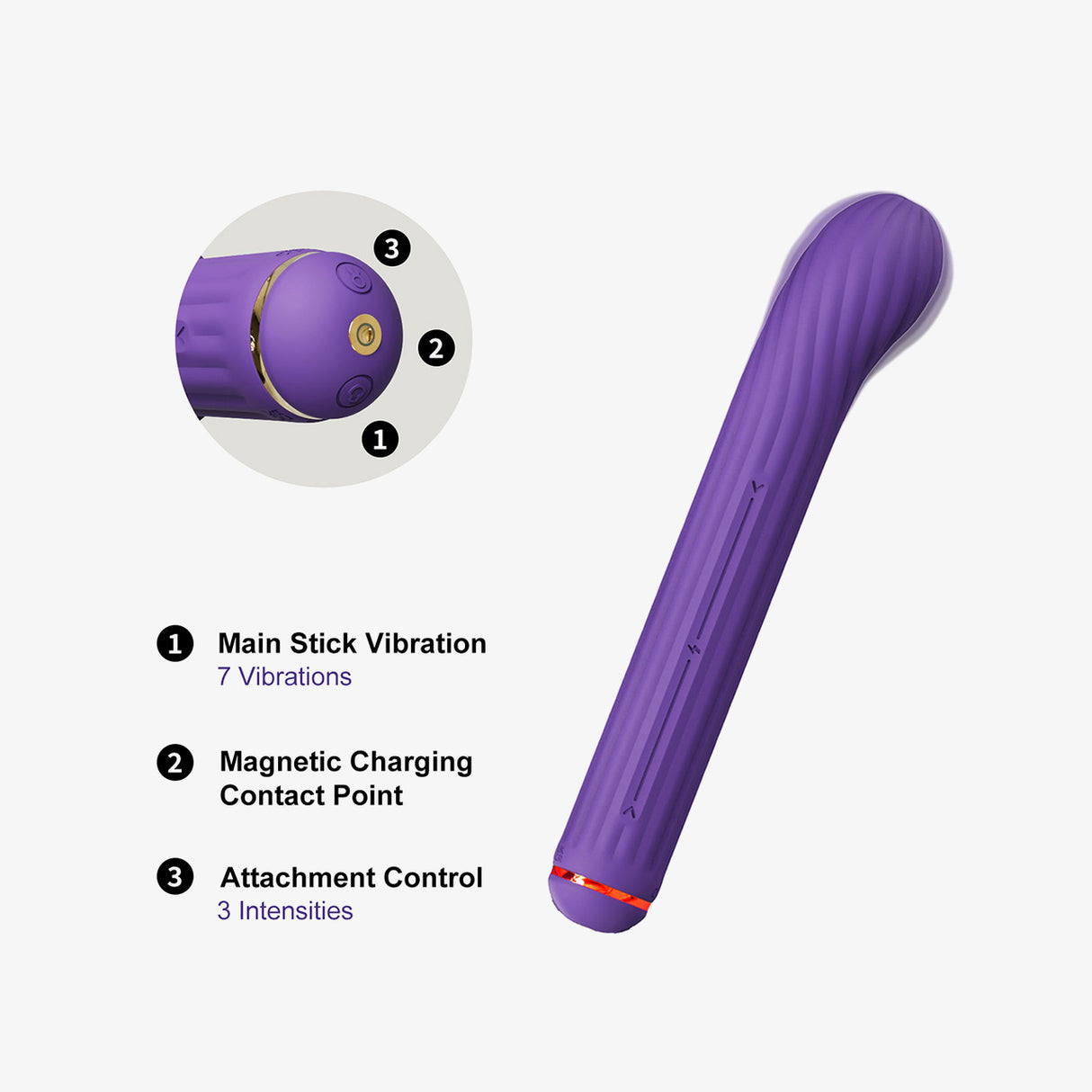 MAGIC STICK KIT MAUVE 5 ATTACHEMENTS