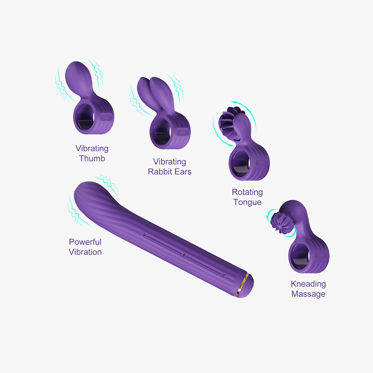 MAGIC STICK KIT MAUVE 5 ATTACHEMENTS