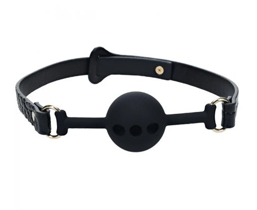 OUCH! - ROME COLLECTION - SILICONE BALL GAG - NOIR