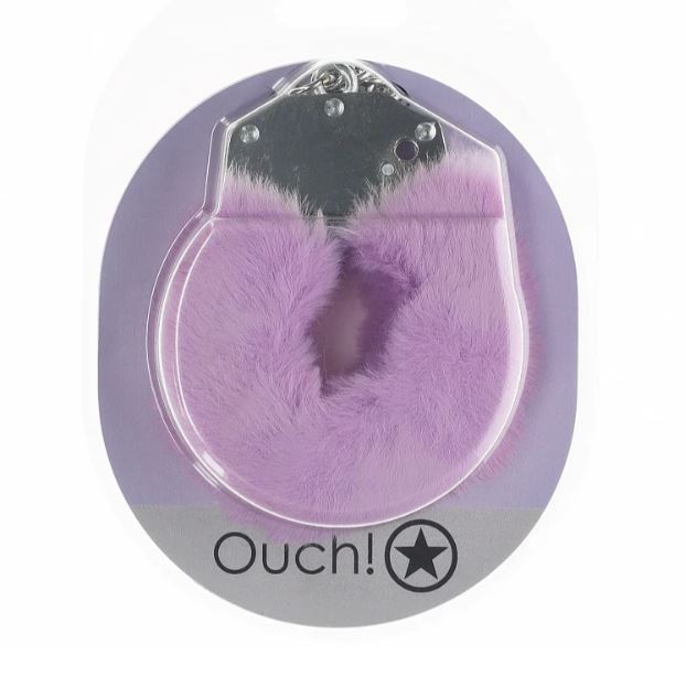 OUCH! HEAVY DUTY FLUFFY HANDCUFFS LAVENDER