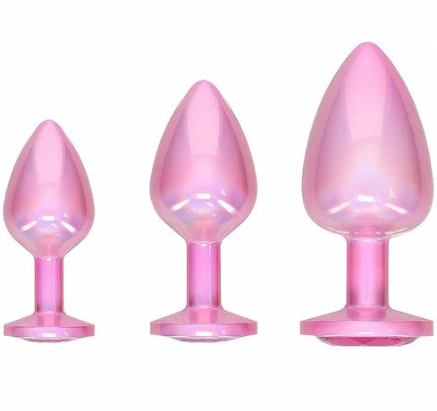OUCH! PARIS COLLECTION METAL ANAL PLUG SET PINK