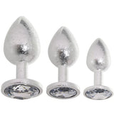 OUCH! NEW YORK COLLECTION METAL ANAL PLUG SET SILVER