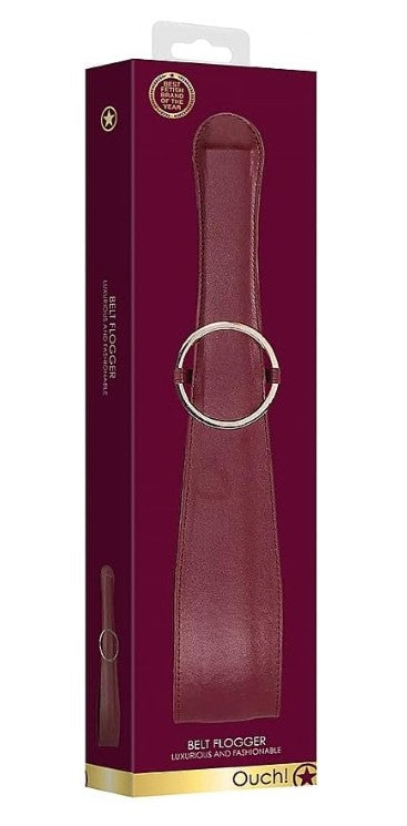OUCH! HALO - BELT FLOGGER - BURGUNDY