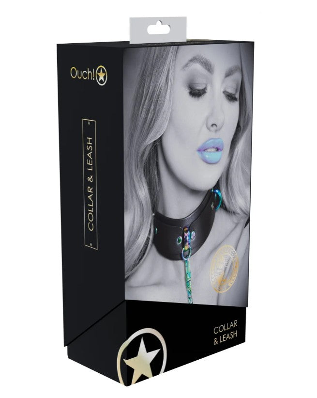 OUCH! - VENICE COLLECTION - COLLAR WITH LEASH