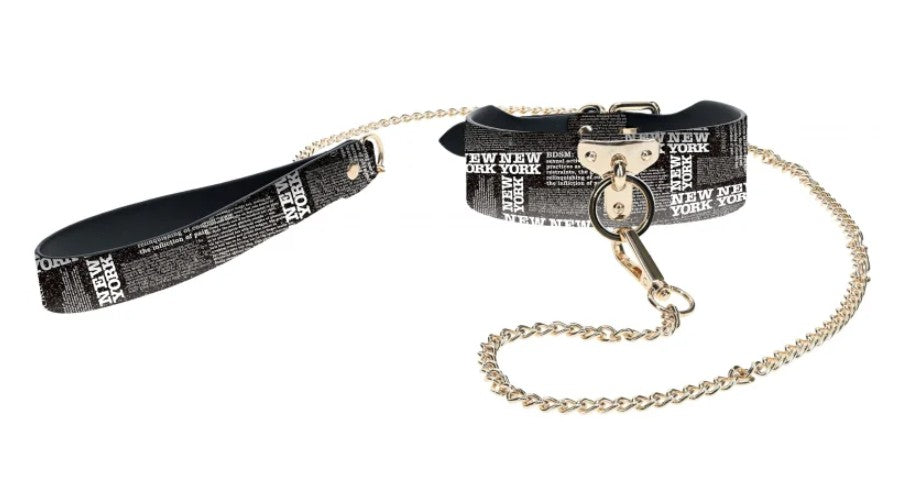 OUCH! - NY COLLECTION - COLLAR WITH LEASH