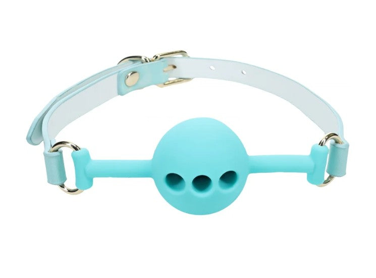 OUCH! - PARIS COLLECTION - SILICONE BALL GAG - BLEU PÂLE