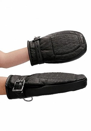 BONDAGE MITTENS PADDED WITH METAL TEETH