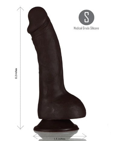 PHOENIX - DONG SILICONE 8'' - NOIR - MAIA