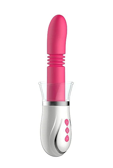 SHOTS- THRUSTER 4 IN 1 RECHARGEABLE COUPLES - PUMPED PINK