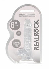 REALROCK - 6'' REALISTIC DILDO WITH BALLS - TRANSPARENT