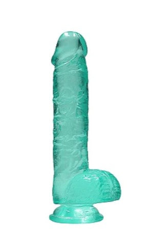 REALROCK - 8 '' REALISTIC DILDO WITH BALLS - TURQUOISE