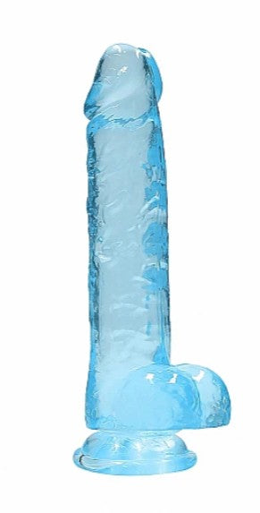 REALROCK - 8 '' REALISTIC DILDO WITH BALLS - BLEU