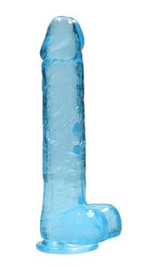 REALROCK - 10'' REALISTIC DILDO WITH BALLS - BLEU