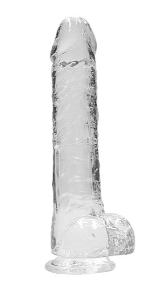 REALROCK - 6'' REALISTIC DILDO WITH BALLS - TRANSPARENT
