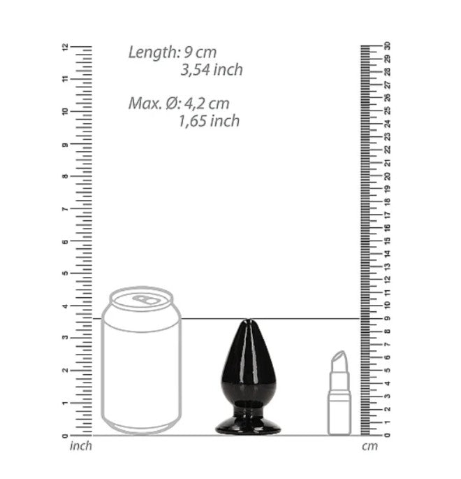 ANAL PLUG 3.5" BLACK REALROCK