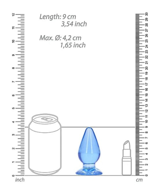 ANAL PLUG 3.5" BLUE REALROCK