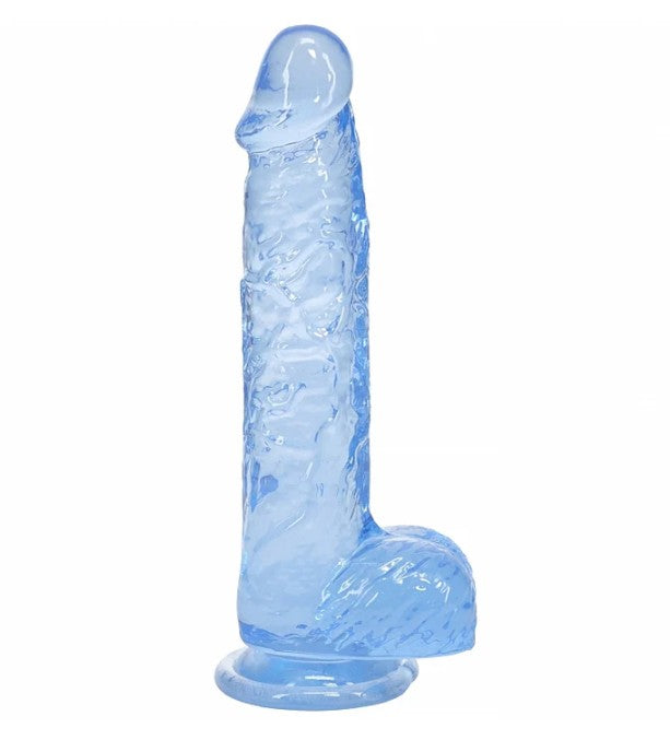 REALROCK REALISTIC DILDO WITH BALLS 5" BLUE