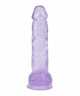 REALROCK REALISTIC DILDO WITH BALLS 5" PURPLE