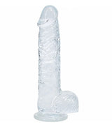 REALROCK REALISTIC DILDO WITH BALLS 5" TRANSPARENT