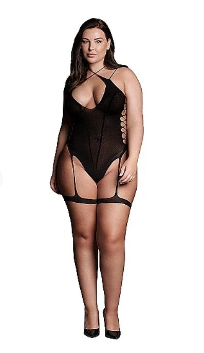 METIS XVCI - BODY WITH GARTERS AND CROSSED - PLUS SIZE - SHO