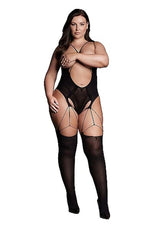 ELARA VII - BODYSTOCKING WITH OPEN CUPS - PLUS SIZE - LE DÉSIR