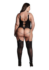 ELARA VII - BODYSTOCKING WITH OPEN CUPS - PLUS SIZE - LE DÉSIR