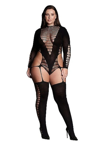 BODYSTOCKING WITH TURTLENECK - PLUS SIZE - LE DÉSIR