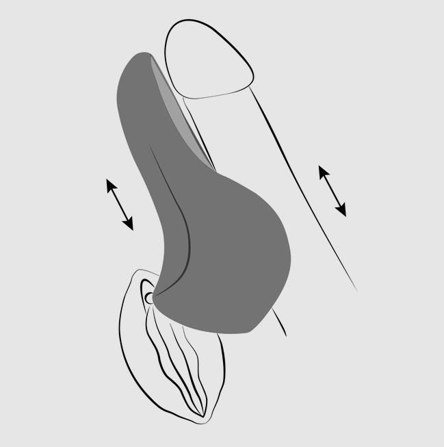 SHARED TOUCH - BLACK COUPLES GRINDING VIBRATOR  - WE-VIBE