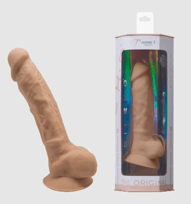 SILEXD PREMIUM MEMORY SILICONE DILDO- DUAL DENSITY 7'' FLESH