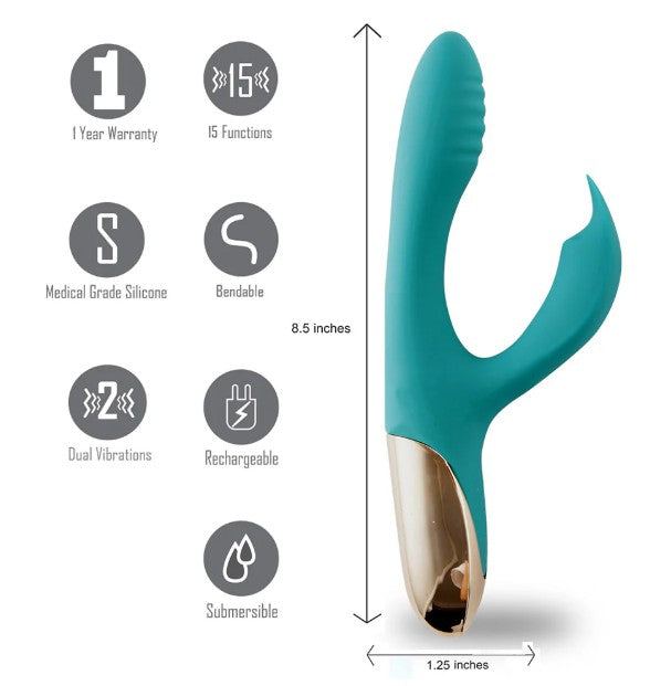 SKYLER - VIBRATEUR FLEXIBLE - VERT - MAIA