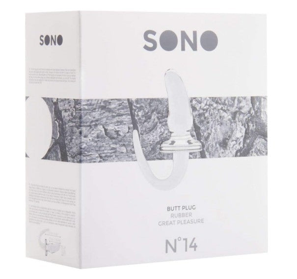 SONO NO 14 BUTT PLUG 4" - TRANSPARENT