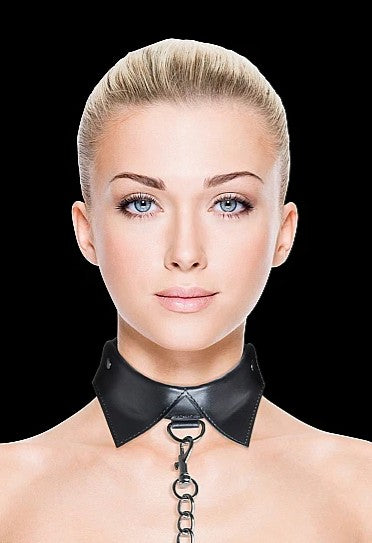 OUCH! - EXCLUSIVE COLLAR WITH LEASH - NOIR