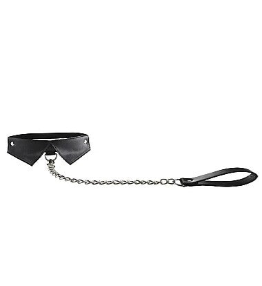 OUCH! - EXCLUSIVE COLLAR WITH LEASH - NOIR