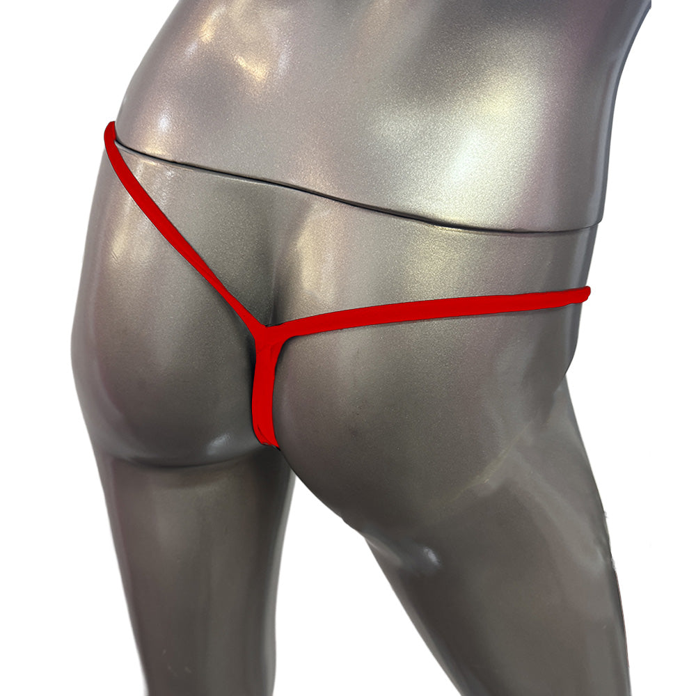 LA PVC - STRING ROUGE